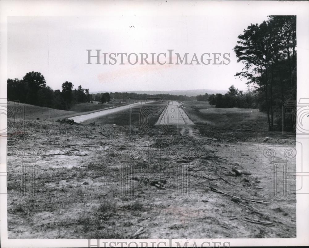 1963 Press Photo Highway construction work in Ohio - Historic Images