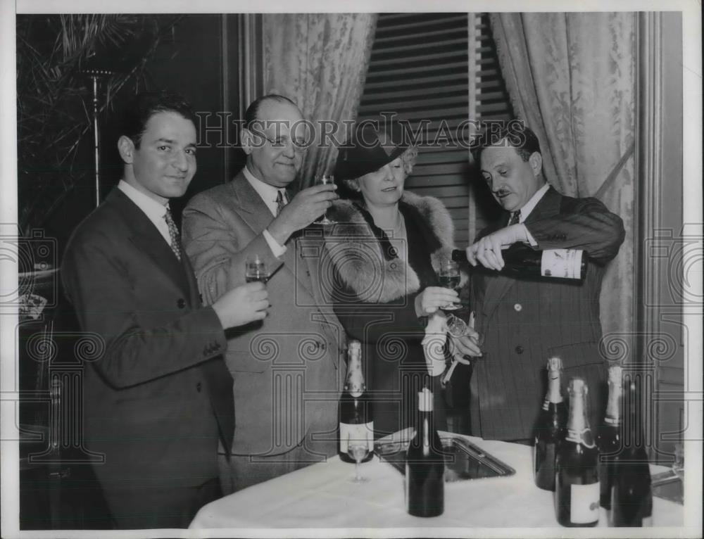 1935 Press Photo Tech Comm council, Rbt Misch,C Gaige,J Owen,R Wright in NYC - Historic Images