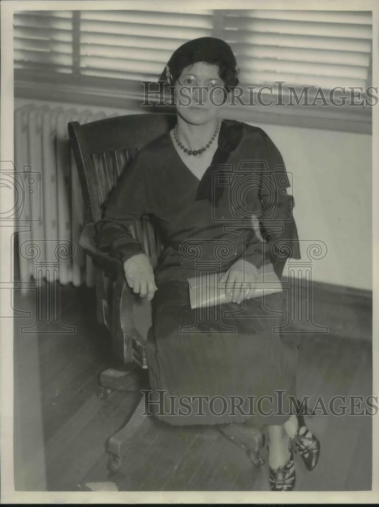 1935 Press Photo Mrs. William M. Wax at Second Trial of Maj. Charles A. Shepard - Historic Images