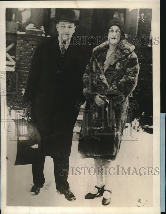 1930 Press Photo Thomas A Newton Detroit Michigan Dorothy Marsh - Historic Images