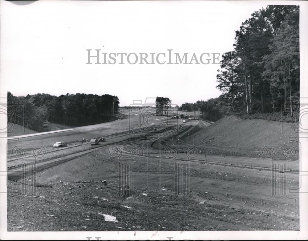 1962 Press Photo Rt 91 construction site in Ohio - Historic Images