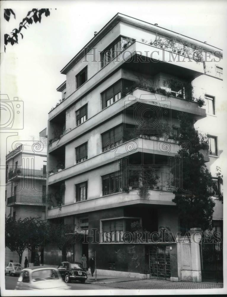 1957 Press Photo Home of Proincess Maria Pia in Rome, Italy - Historic Images