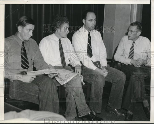 1941 Press Photo Martin Lange,John Jilk,Leonard Sledge & Teacher Raymond Kilian - Historic Images