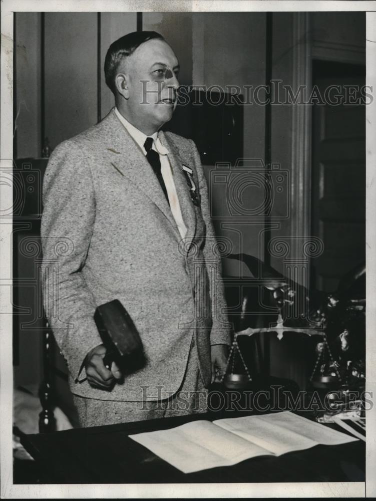 1933 Press Photo Pres. of the Fraternal order of Eagles at Cleveland convention - Historic Images