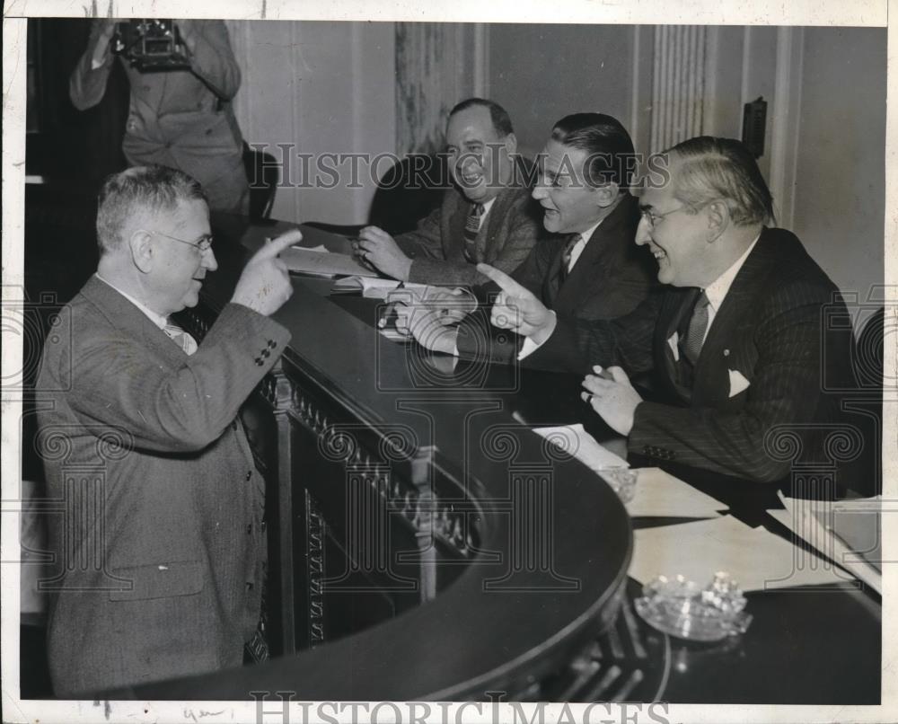 1935 Press Photo PWA Administrator Harold L. Ickes,Senator Champ Clark - Historic Images