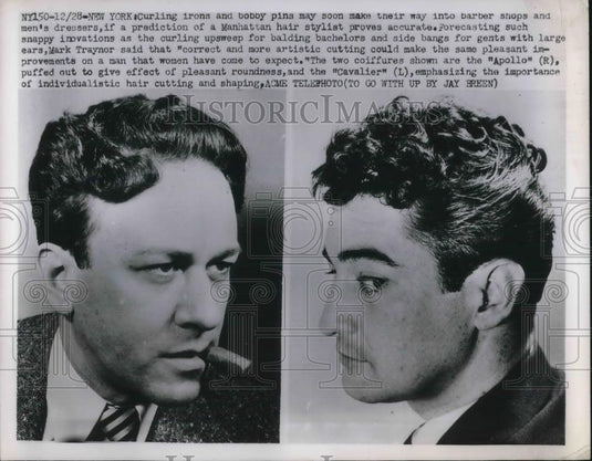 1951 Press Photo Apollo & Cavalier hair styles for men - Historic Images