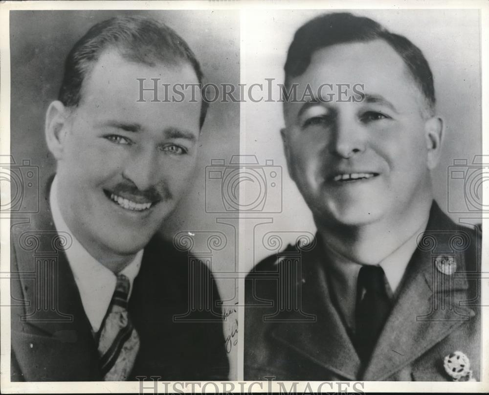 1941 Press Photo Oakland, Cal. Sgt JH McDonald shot Rbt A Newcomb - Historic Images