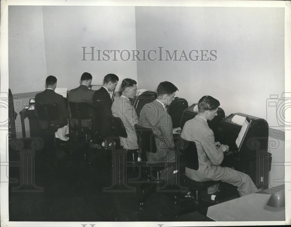 1958 Press Photo Special Agents of FBI Known as &quot;G&quot; Men US Dept of Justice - Historic Images