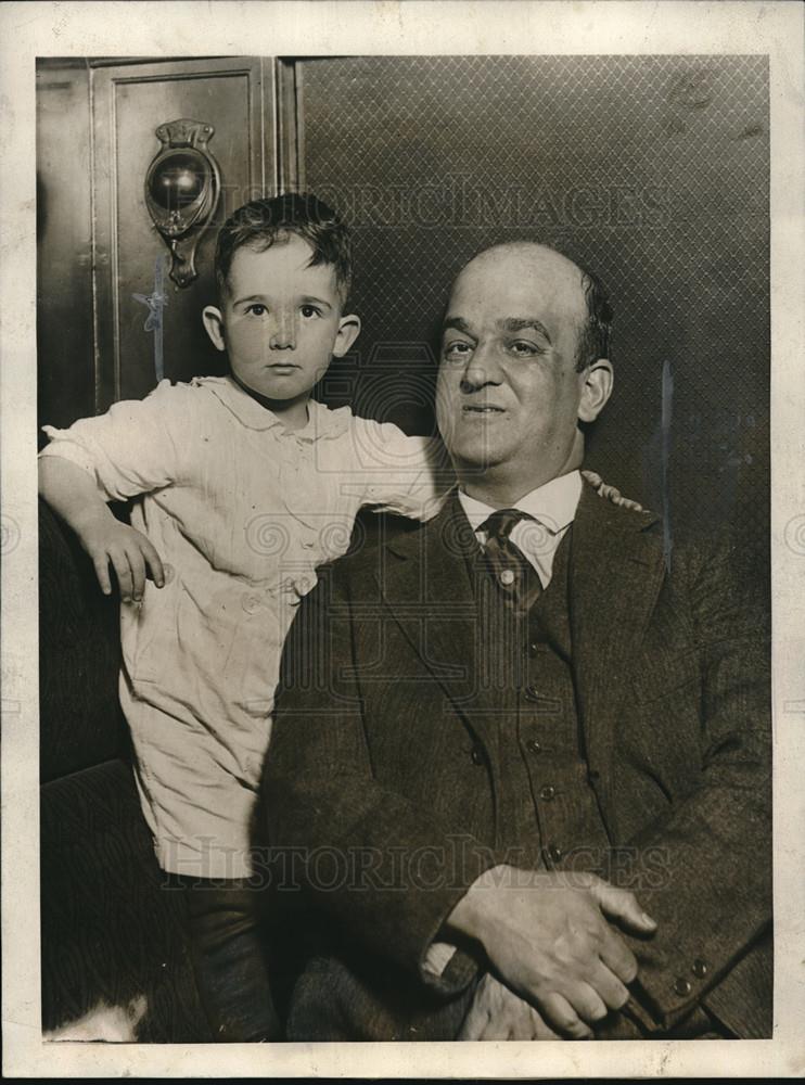 1923 Press Photo Judge Leopald Minkin &amp; Son Leopold Who Was Kidnapped - Historic Images