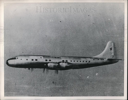 1948 Press Photo Soviet Built TU-70 Russian Aircraft In Air - Historic Images