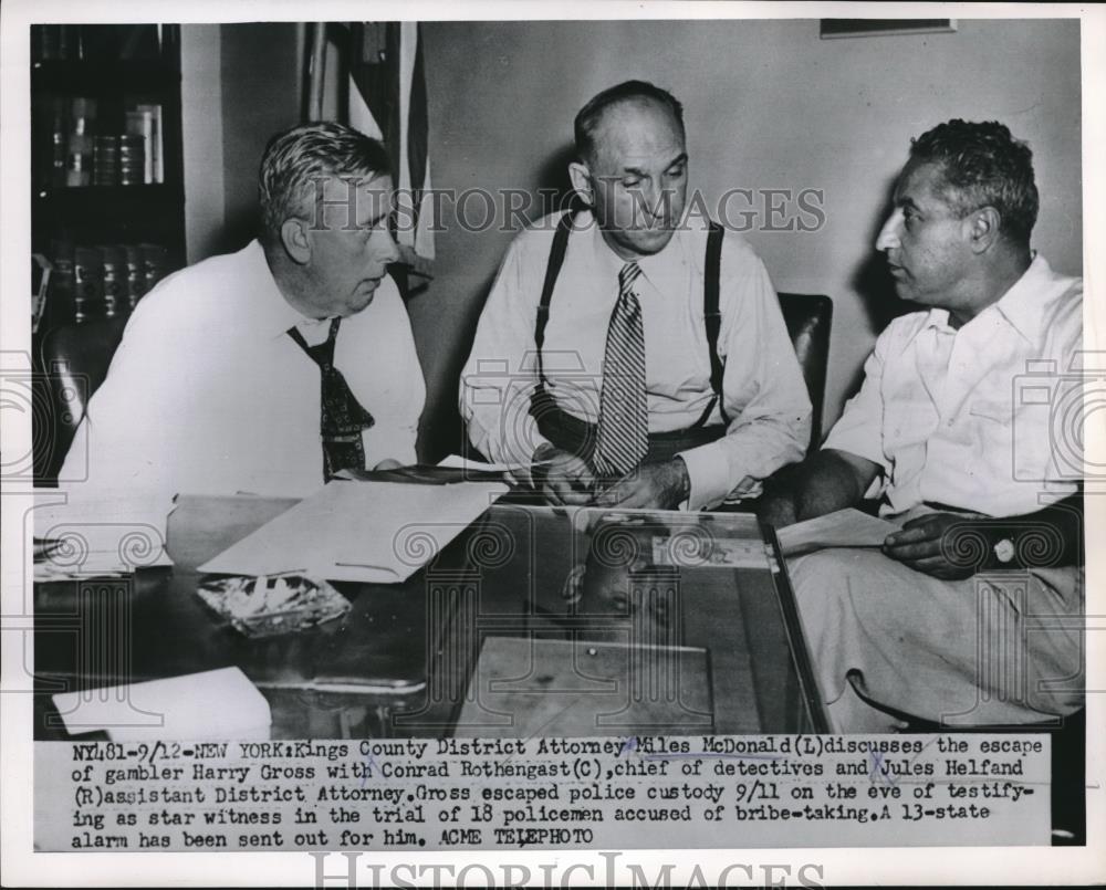 1951 Press Photo Kings Co. D.A. Miles McDonald, Conrad Rothengast, Jules Helfand - Historic Images