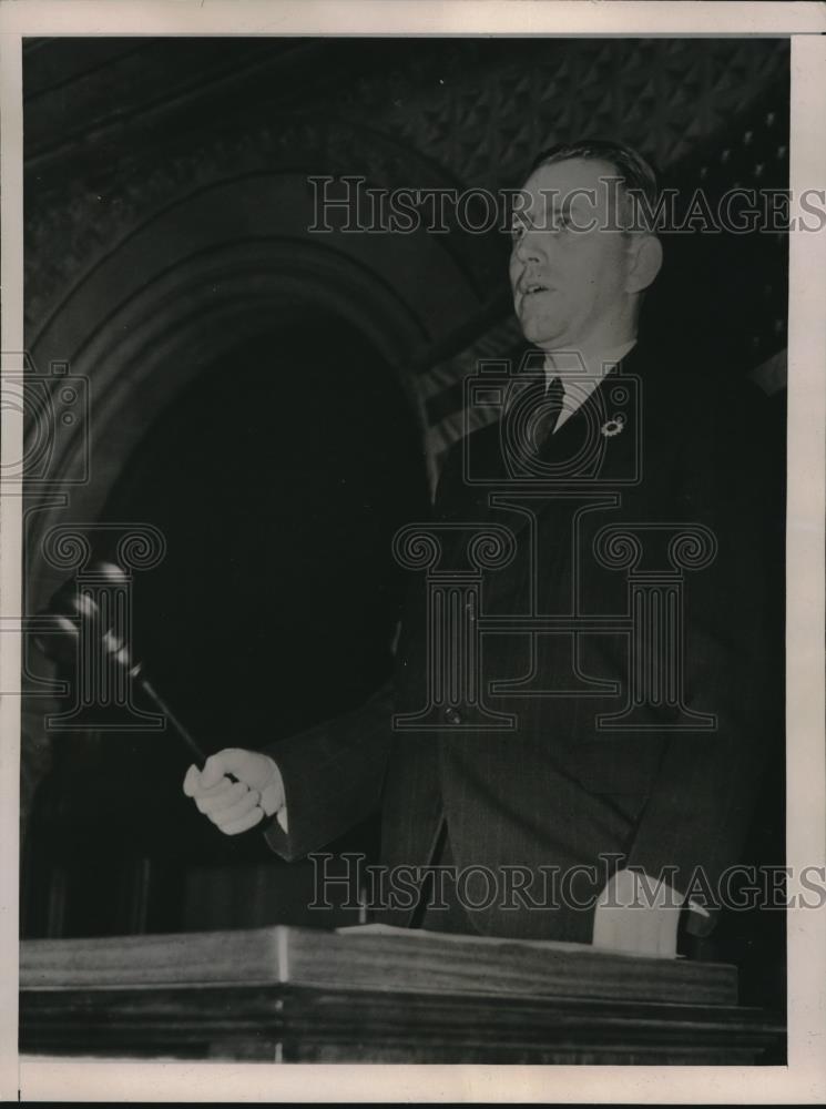 1936 Press Photo Irving Ives opening session of the State Legislature in NY - Historic Images