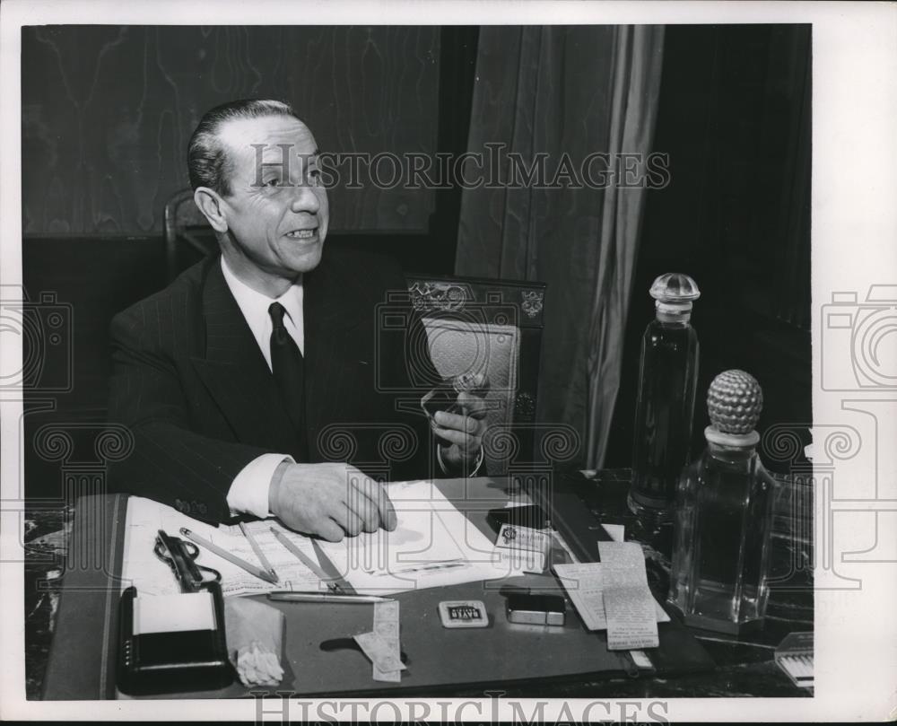 1952 Press Photo Pres of Chambre Syndicate de La Couture Parisienne of France - Historic Images