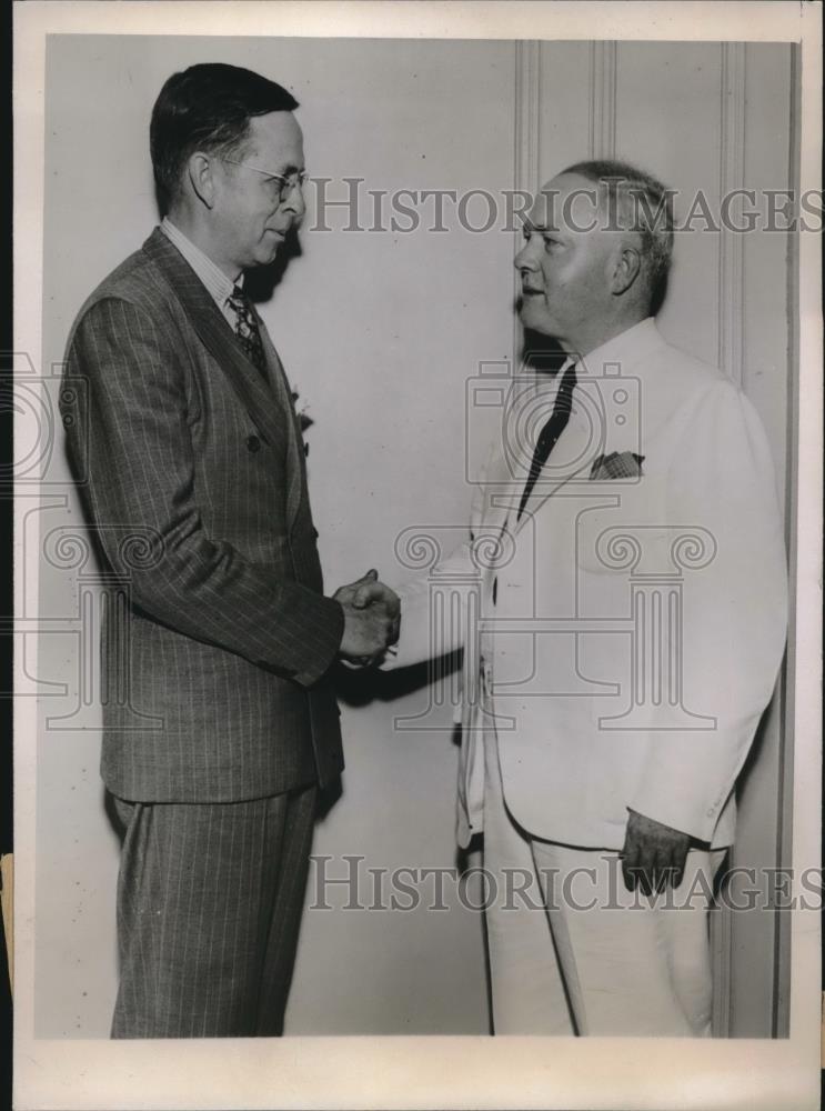 1937 Press Photo New President of Osteopaths, Dr. Arthur Allen, Dr. Edward Ward - Historic Images