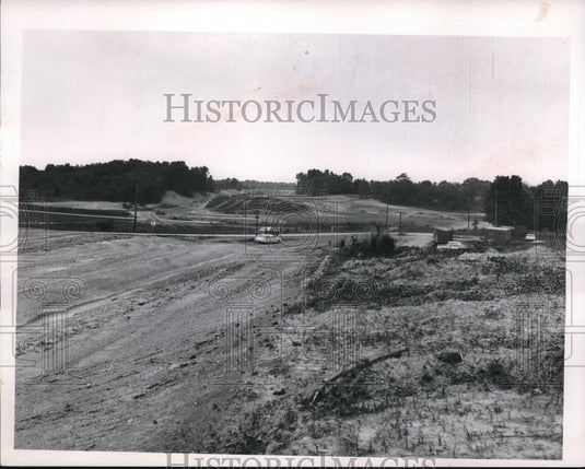 1963 Press Photo I-71 in Medina County, Ohio under construction - Historic Images