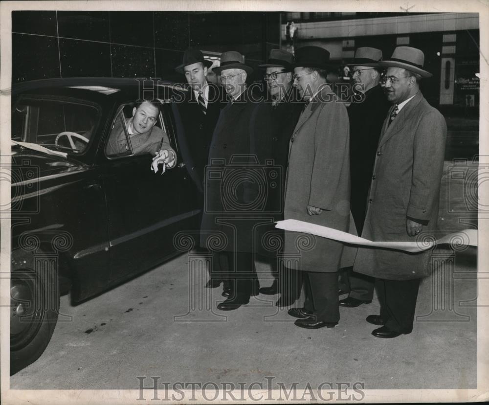 1950 Press Photo Opening of Cleveland Central Natl Bank,Howley,Kirkwood,McHanna - Historic Images