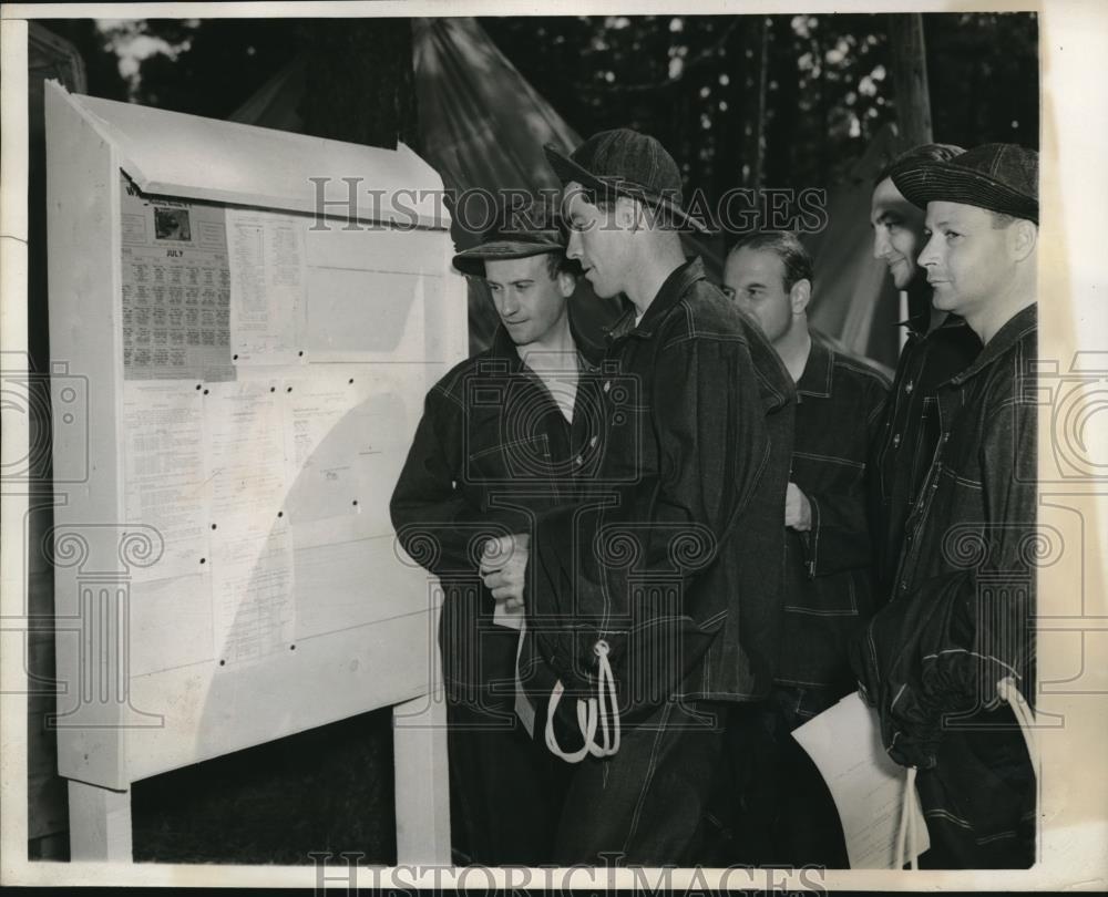 1940 Press Photo Plattsburg,NY FS Potter, M Phipps, at military training - Historic Images