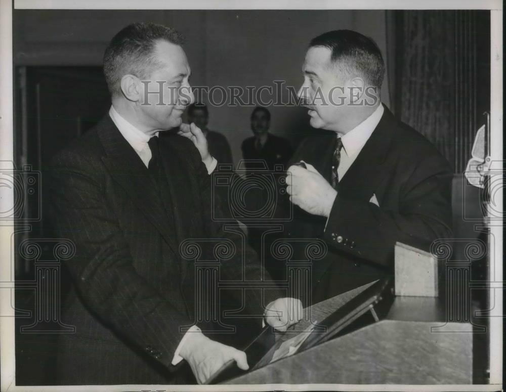 1938 Press Photo Former Russia Premier Alexander Kerensky with Kenneth Simpson - Historic Images
