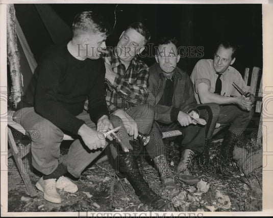 1939 Press Photo Governor Lewis Barrows of Maine, Warden Levi Dow & Stephen Chad - Historic Images
