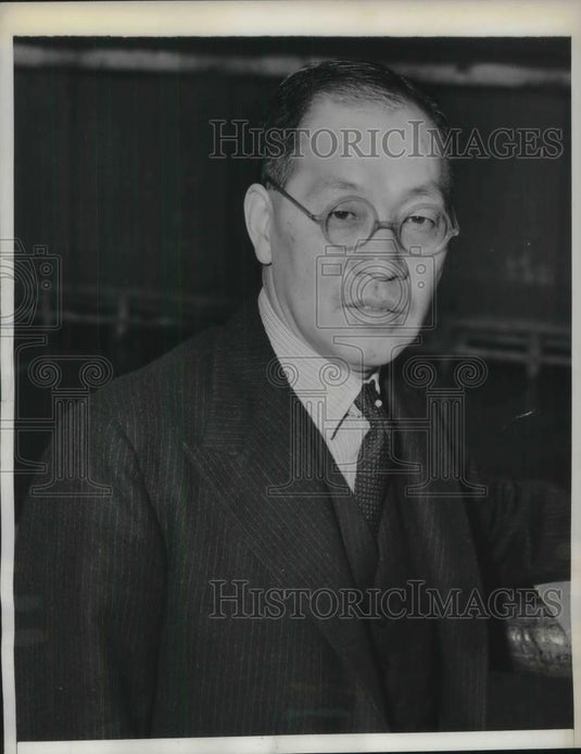 1940 Press Photo Kazue Kanakura of N.Y.K. steamship lines arrives in NY - Historic Images