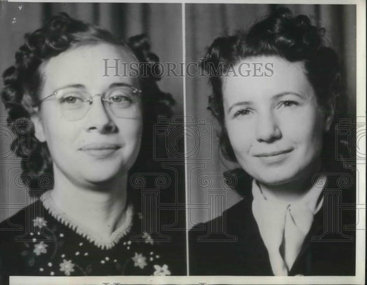 1941 Press Photo School Teachers Hilda Rhodes & Aldythea Keith Charged Flogging - Historic Images