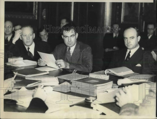 1936 Press Photo Univ of Wis. regents Glough Gates & KF Hones & Pres G. Frank - Historic Images