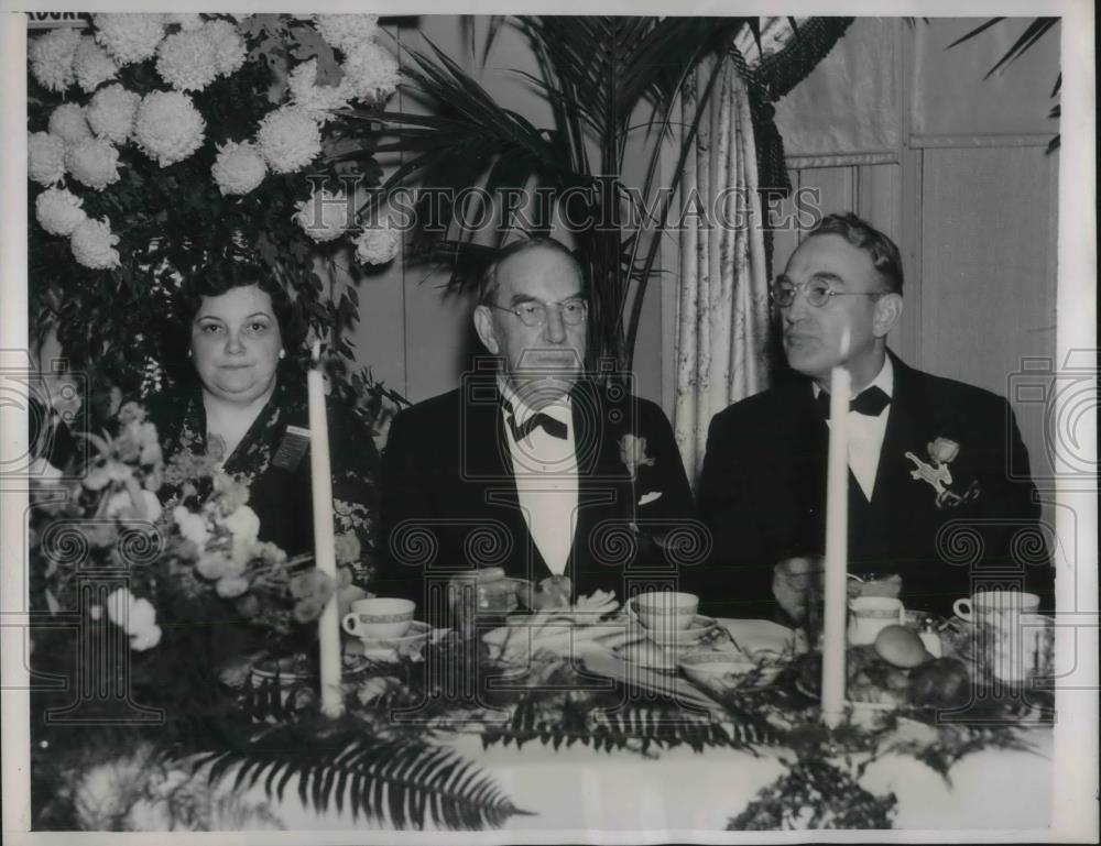 1938 Press Photo Mrs. Anna Rush, Morris Tremaine, James Mead, Democratic Dinner - Historic Images