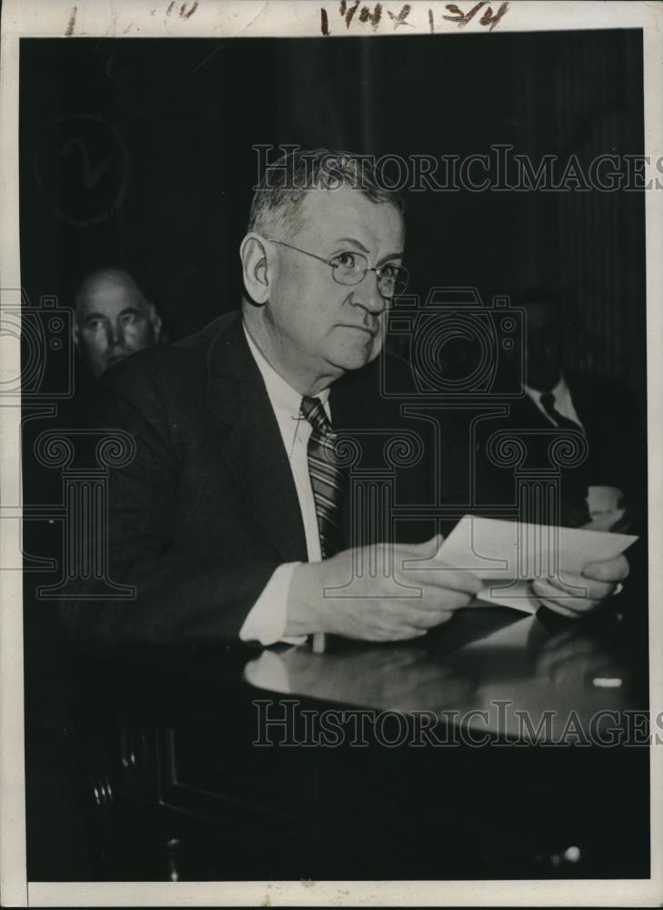 1935 Press Photo Secy of Interior testifying before Senate Committee - Historic Images