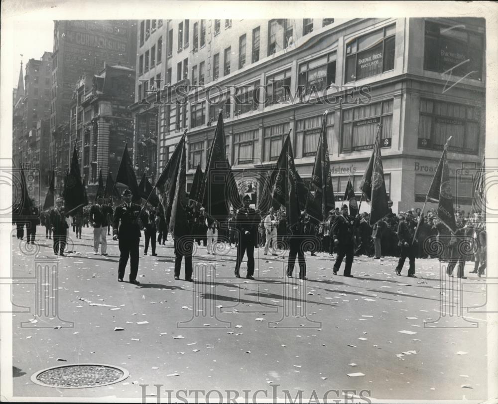 1937 Press Photo Calif. American Legionaires in NYC parade - Historic Images