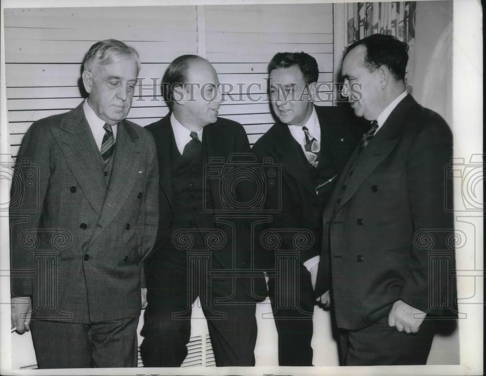 1945 Press Photo Wash.D.C. Sen WH White Jr,Sen Brownell,CA Halleck,Rep J Martin - Historic Images