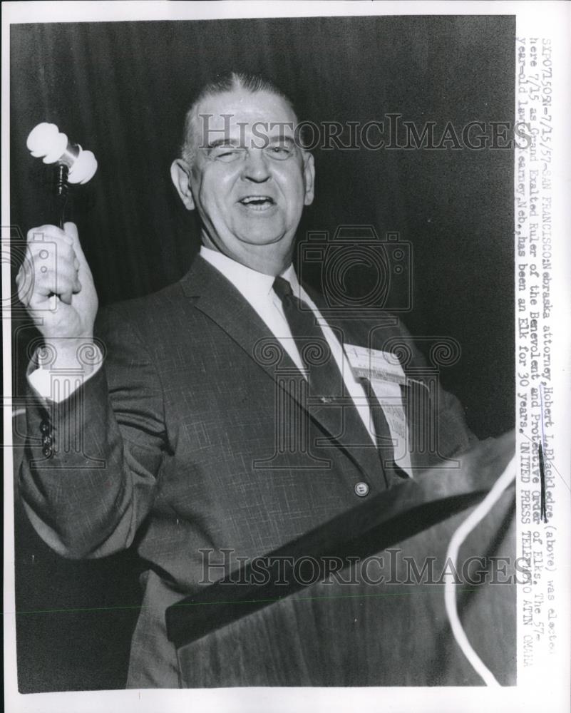 1937 Press Photo Nebraska Attorney Hobert L. Blackledge - Historic Images