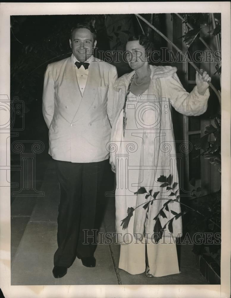 1939 Press Photo Palm Beach, Fla. Ruth Wooward &amp; Joseph Matys of NYC - Historic Images