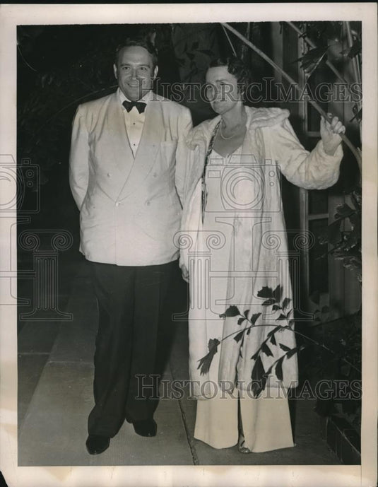 1939 Press Photo Palm Beach, Fla. Ruth Wooward & Joseph Matys of NYC - Historic Images