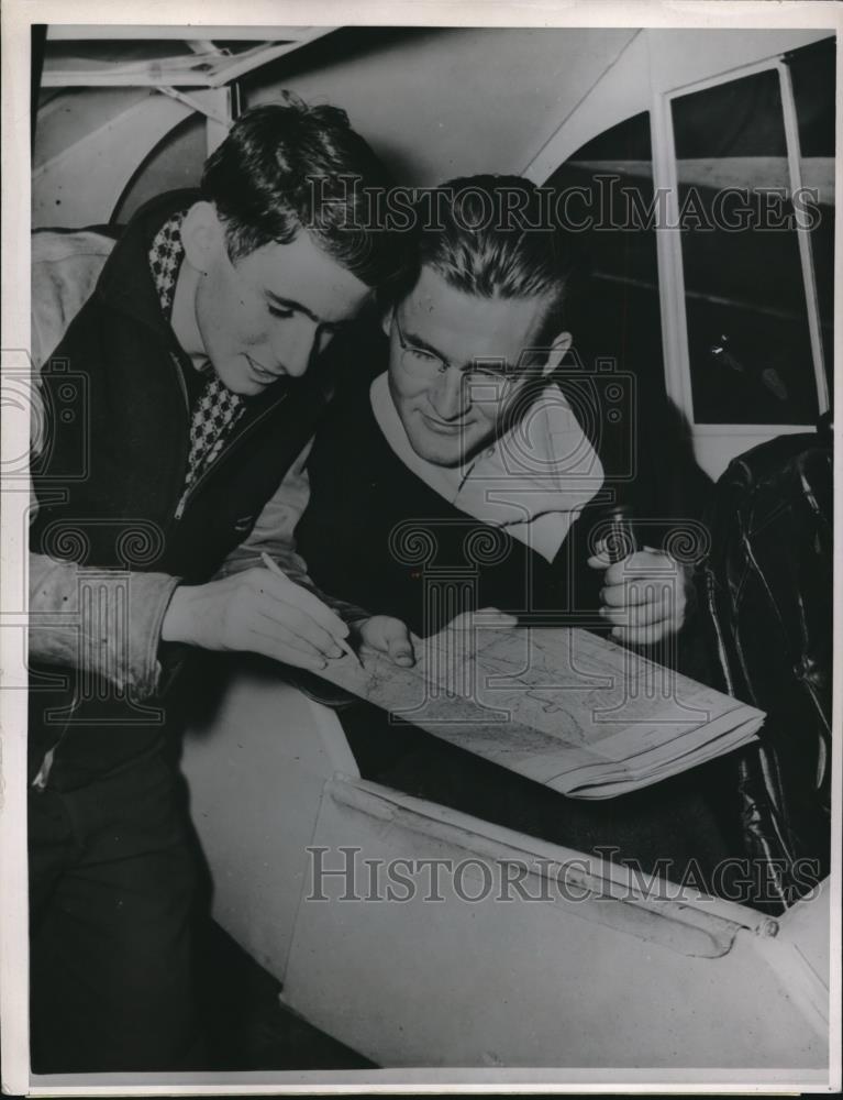 1940 Press Photo Milton Amoureaux Youngest Certified Ground Inspector - Historic Images