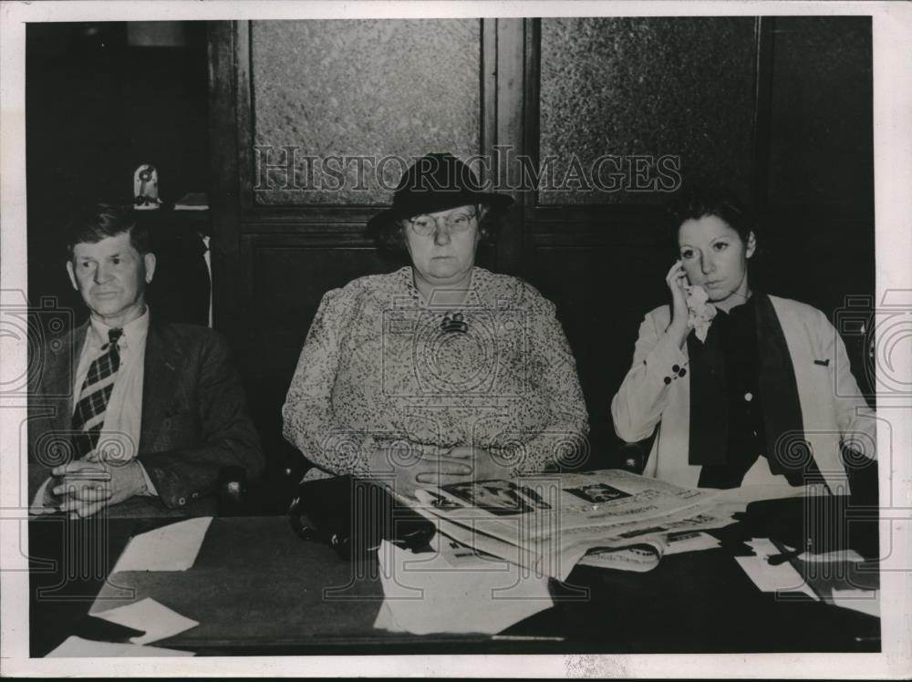 1938 Press Photo Witnesses Robert Lee Johnson, Olga Johnson, Lulabell Gorman - Historic Images