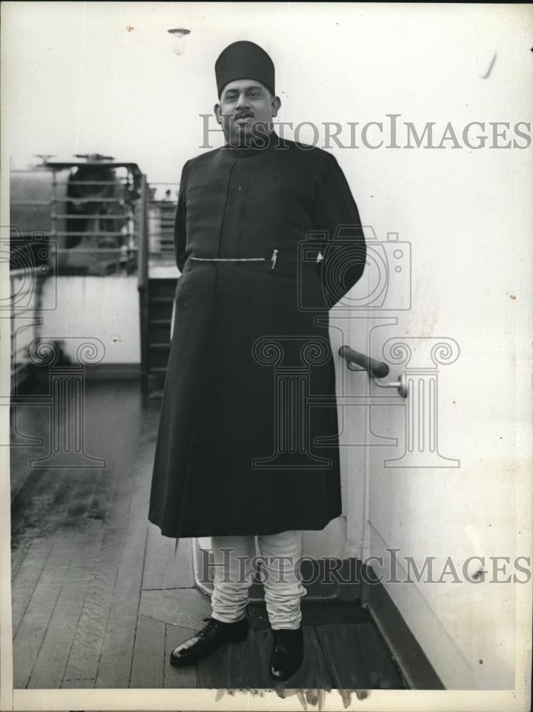 1931 Press Photo The Maharajah of Burdwan SH Nobde of Bengal arrives in NYC - Historic Images