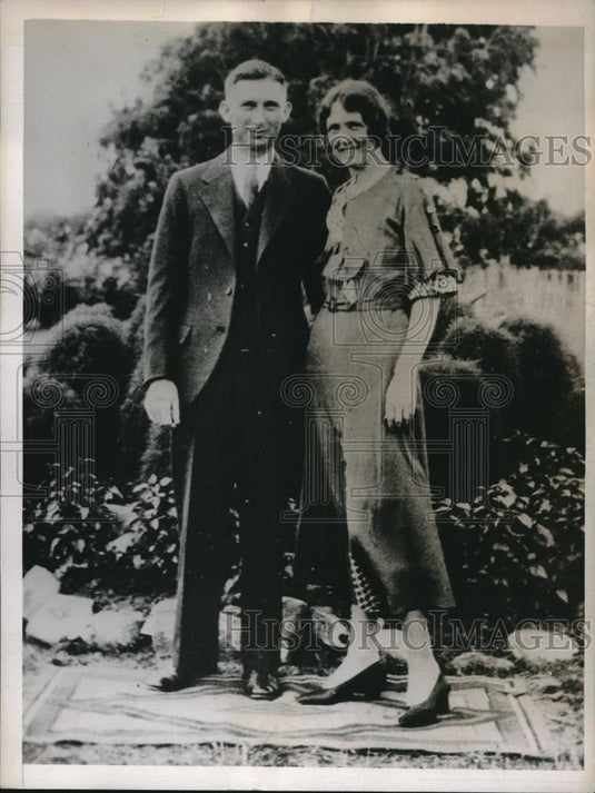 1936 Press Photo Mr & Mrs Glenn Cain of Australia in Ethiopia - Historic Images