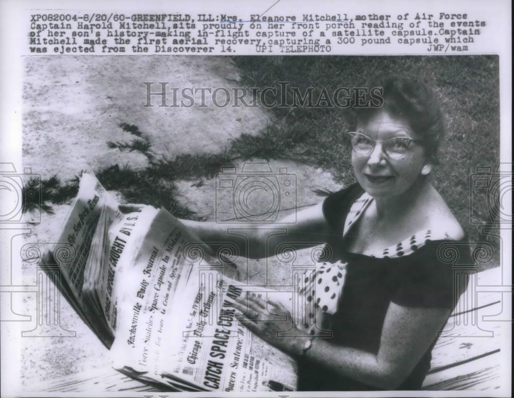 1960 Press Photo Greenfield Illinois Eleanore Mitchell Air Force Captain - Historic Images