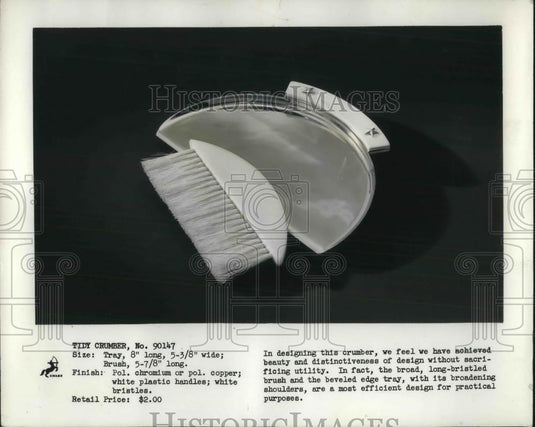 1940 Press Photo Tidy Crumber Has Efficient Design For Practical Purposes - Historic Images