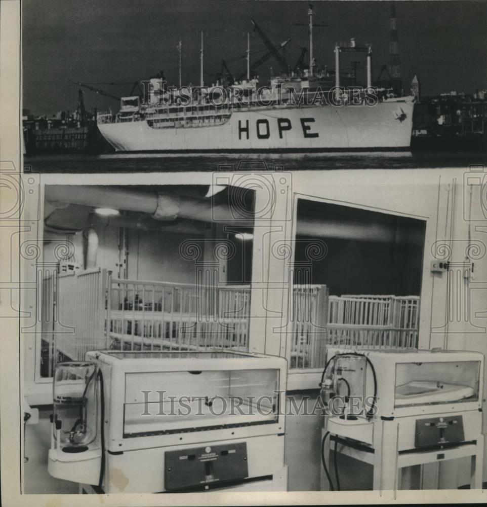 1930 Press Photo Hospital Ship with Medical supplies trip to Djakarta Indonesia - Historic Images