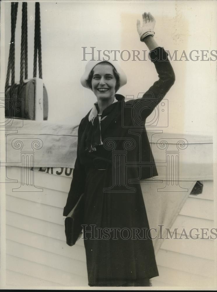 1931 Press Photo Miss Jay Newcity Aboard Liner Ecuador - Historic Images