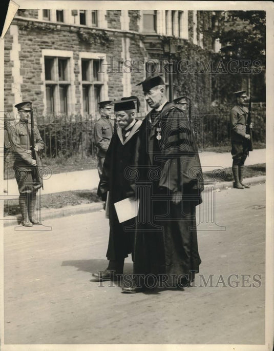 1926 Press Photo Dr. Sidney Edward Mezes President Of College & Adolf Lewisholm - Historic Images