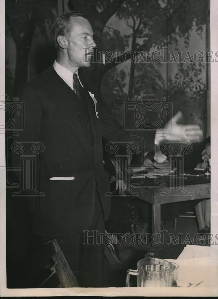 1933 Press Photo Farmers 2nd Natl conference in Chicago, Ill. Lem Harris - Historic Images