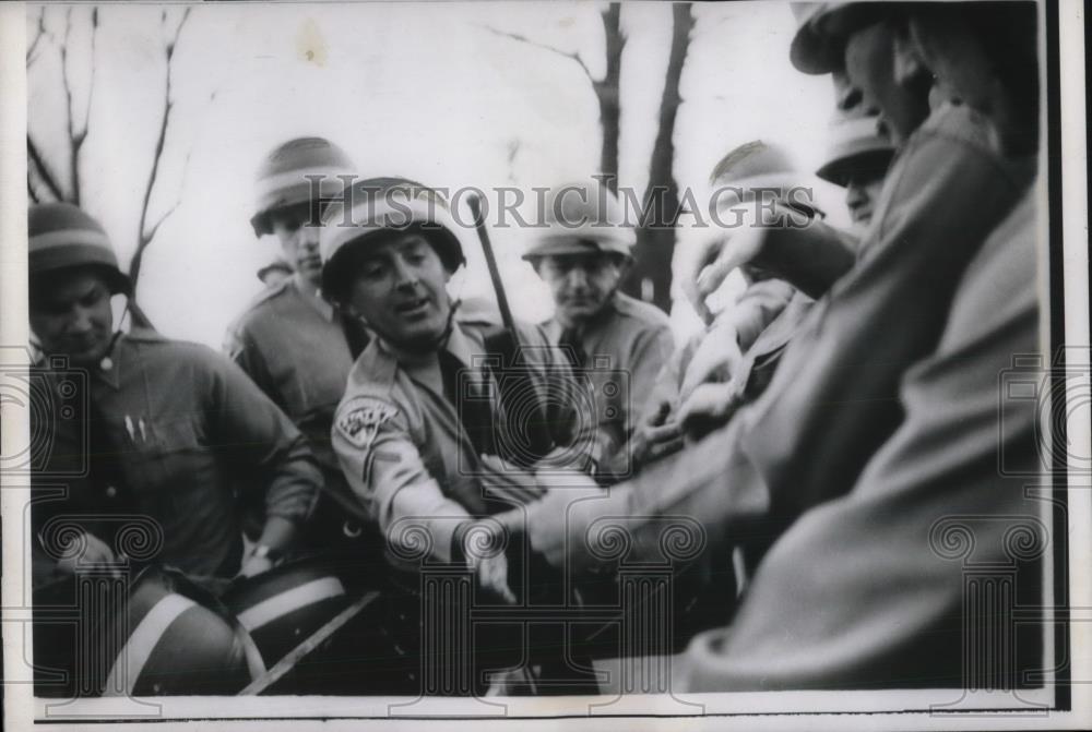 1959 Press Photo Concord, Mass. State troopers at reformatory riots - Historic Images