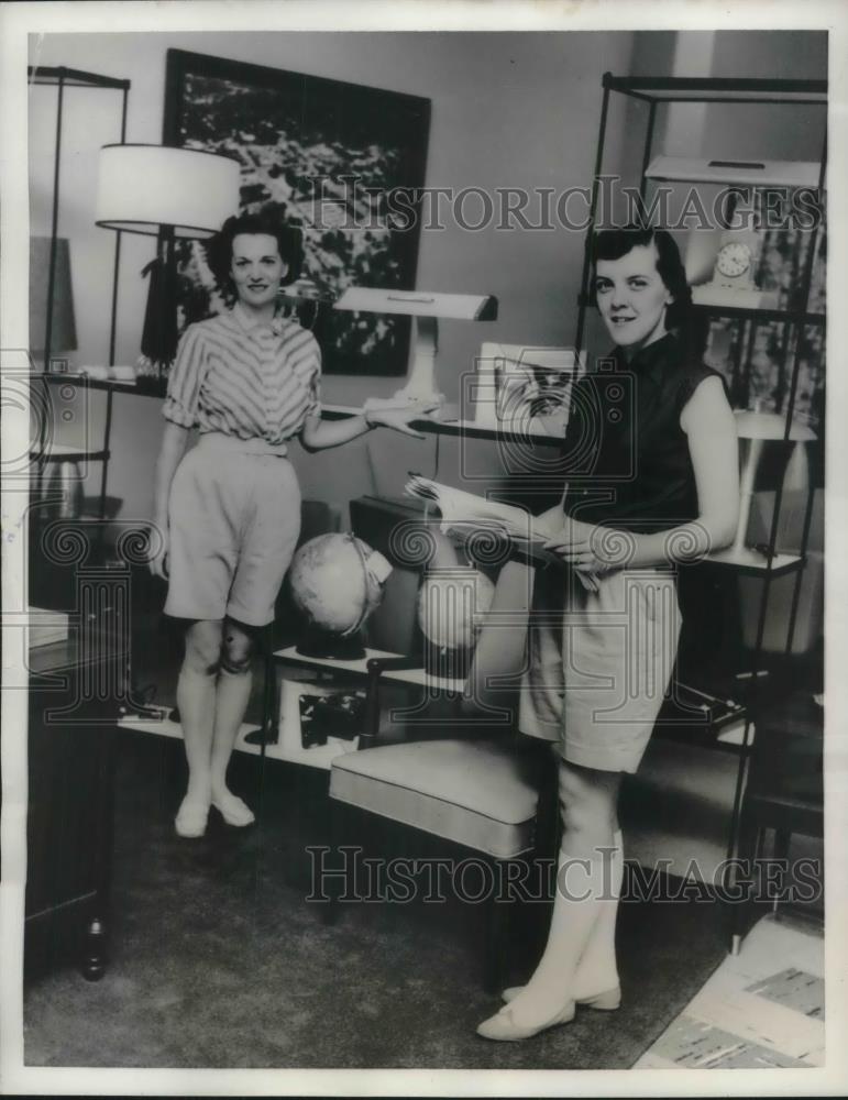 1956 Press Photo Mrs. David nelson Mrs. Harry Pfiffner - Historic Images