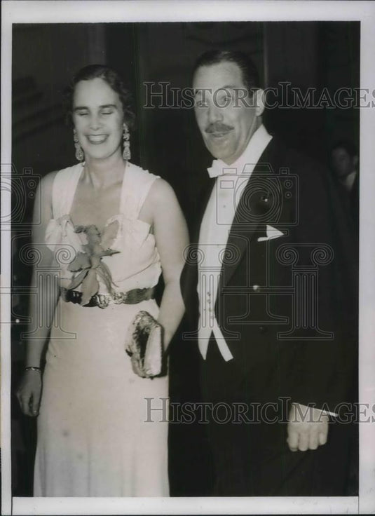 1938 Press Photo Grover Whalen Head of Worlds Fair Committee & Mrs Oswald Lord - Historic Images