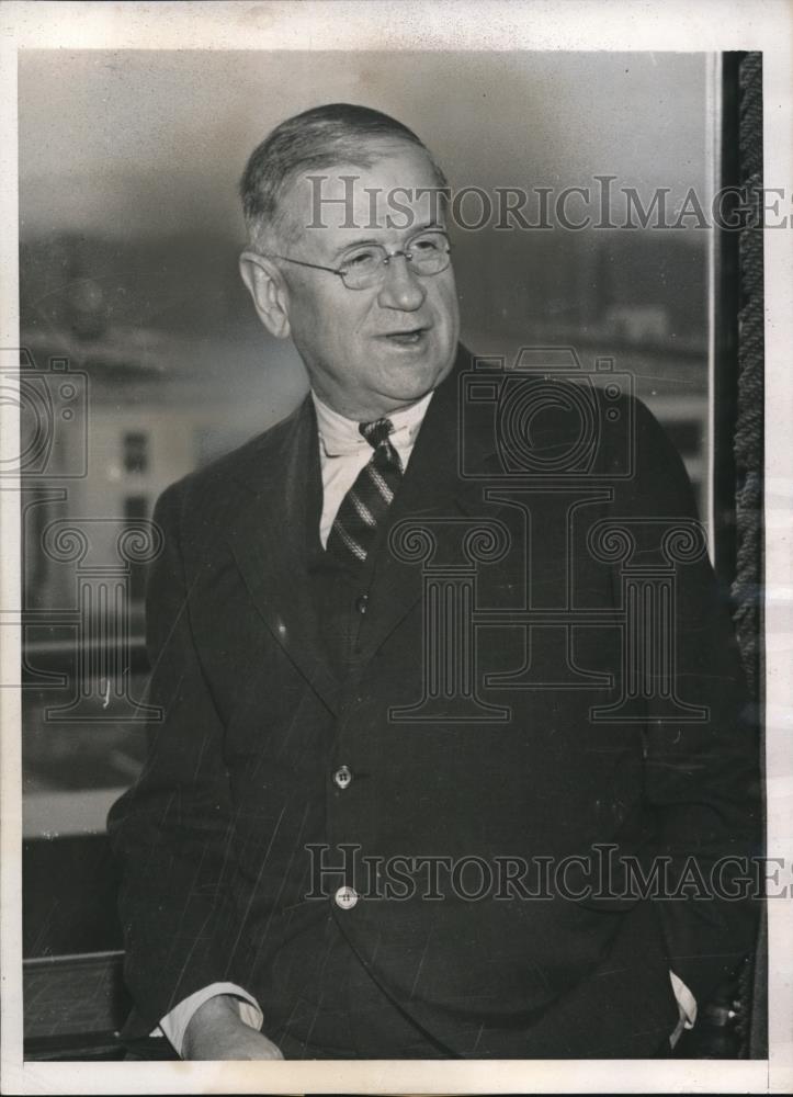 1938 Press Photo Secy of Interior Harold Ickes in Washington D.C. - Historic Images