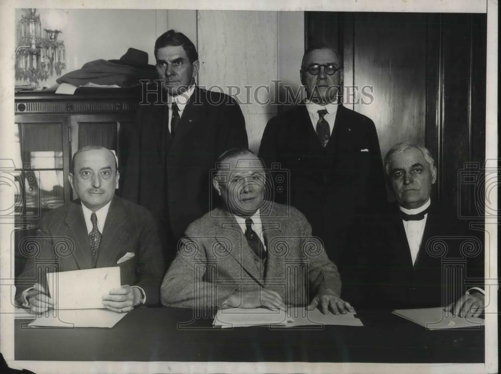 1930 Press Photo AFL officials,E McGrady,Wm Green,F Morrison,Lovell,Clark - Historic Images