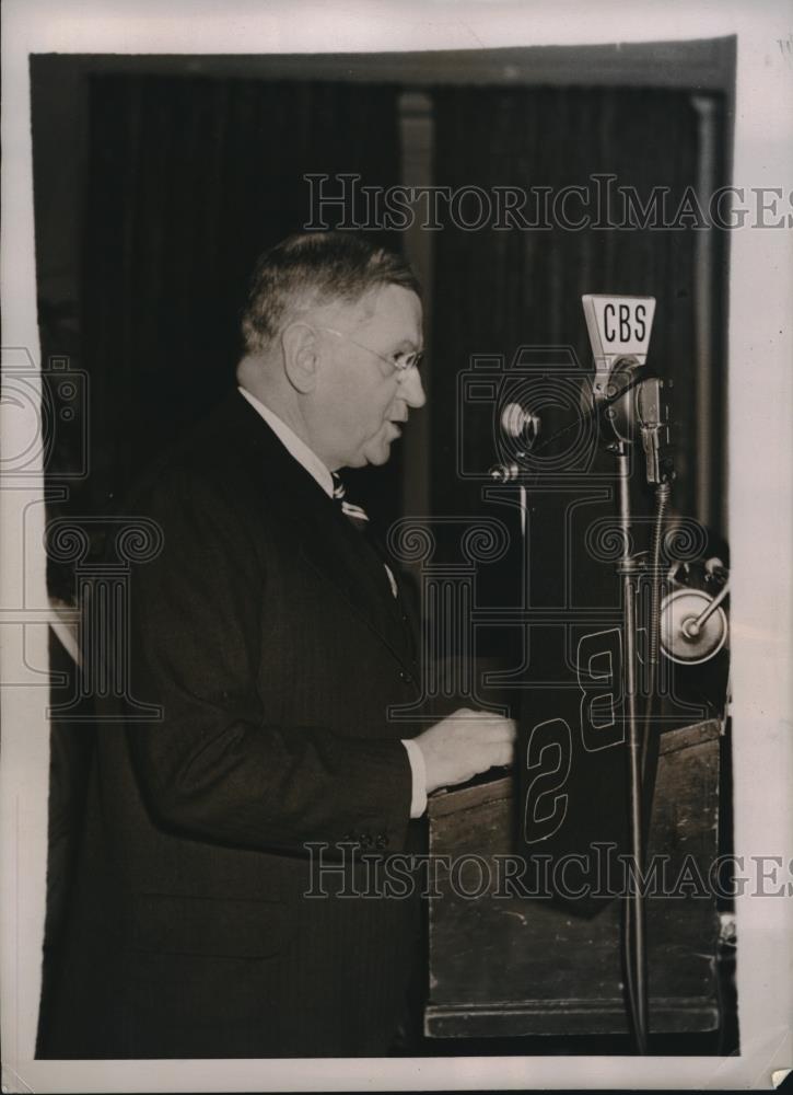 1939 Press Photo Secretary of Interior at New York Newspaper Guild meeting - Historic Images