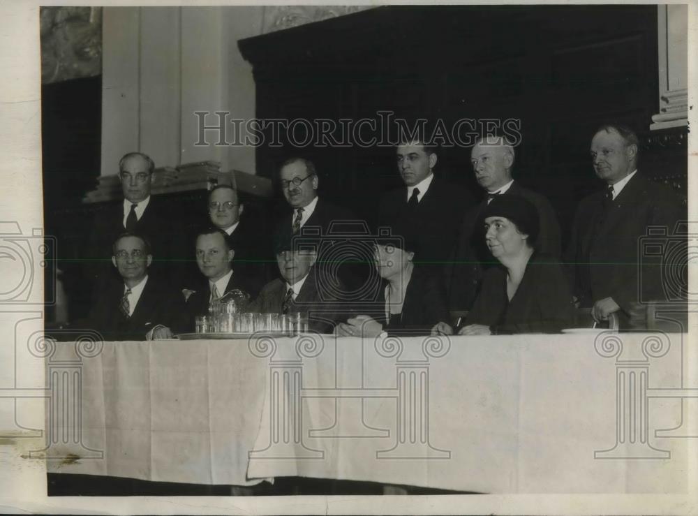 1932 Press Photo Matherson, Dr. Lieseson, Dr. Rubinson, Silver. Donnelly, Kirk - Historic Images